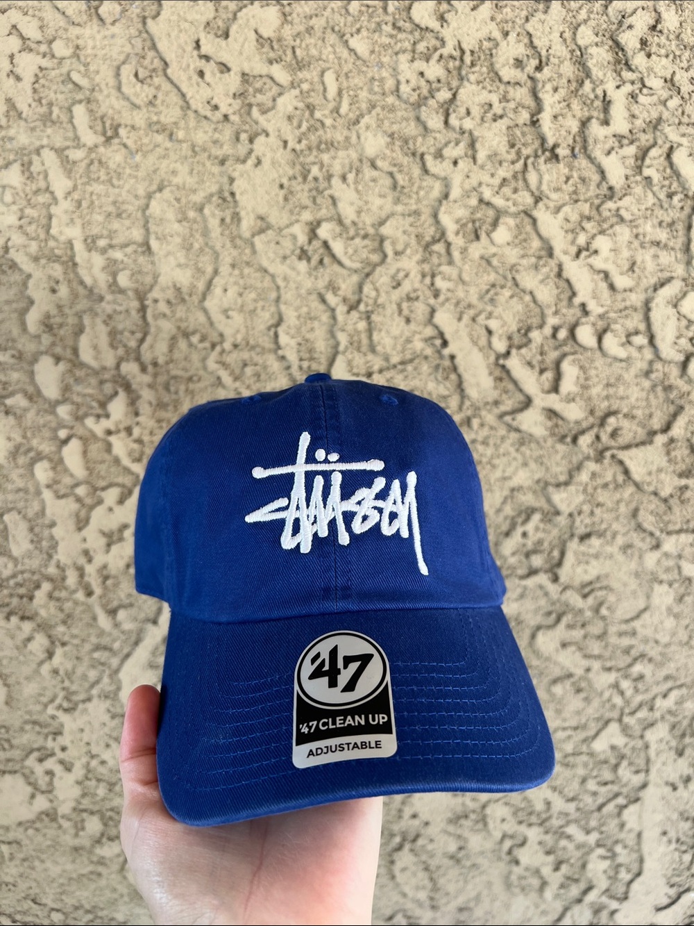 Unisex Stüssy Royal Blue Script Logo Baseball Cap